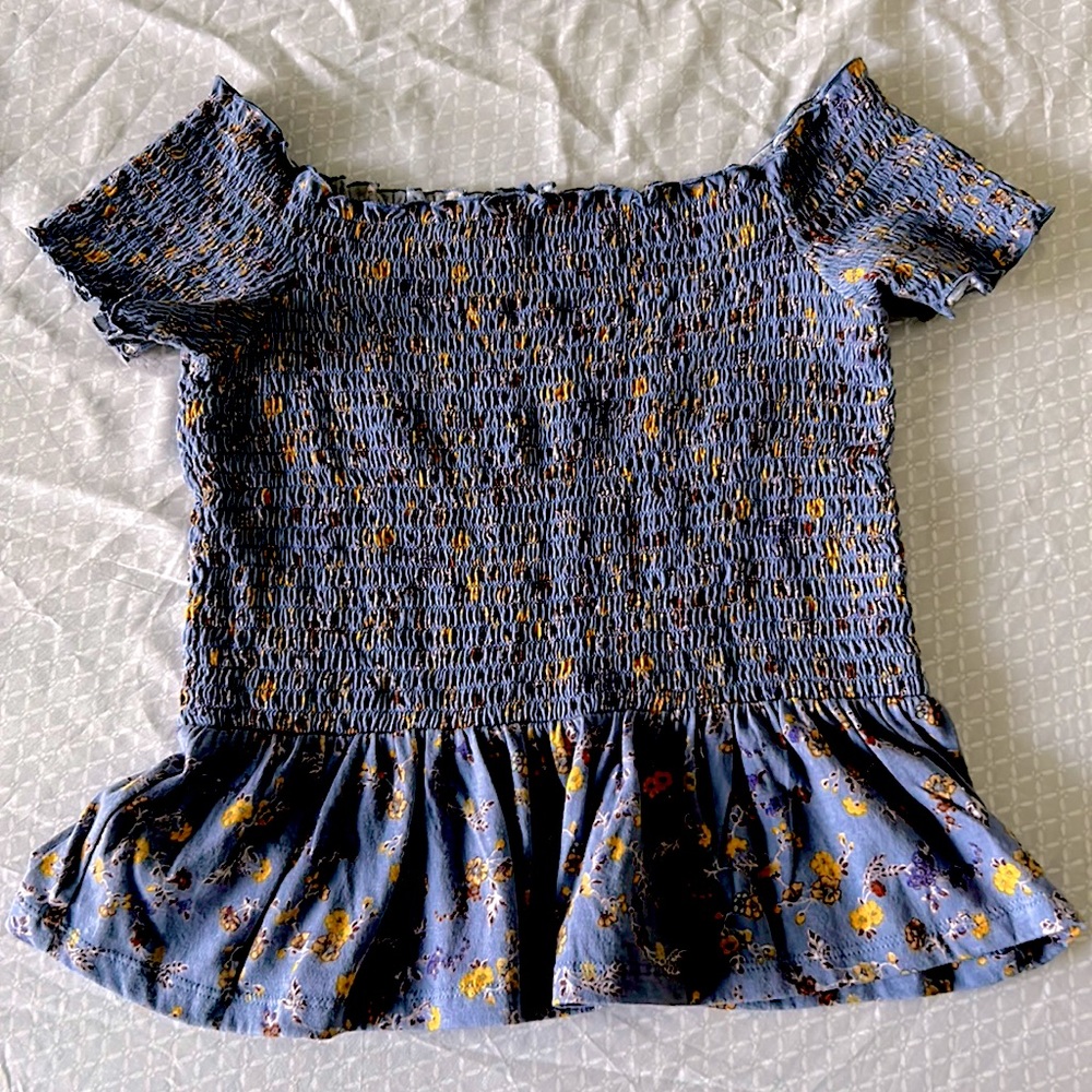 American Eagle Off the Shoulder Peplum Top